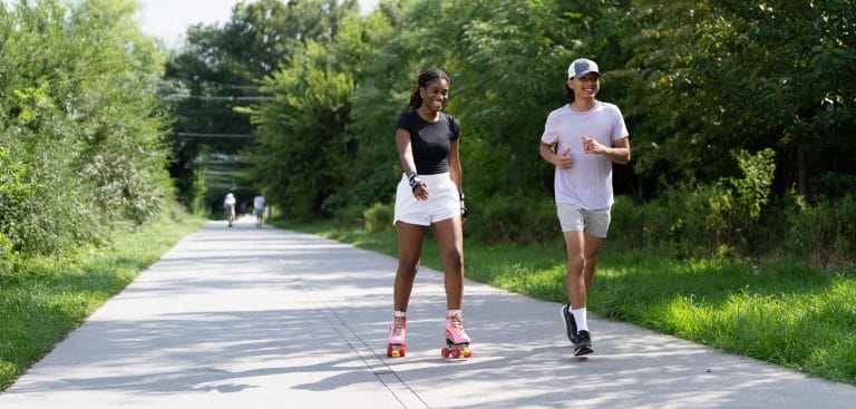 Friends Walking in the Stein Steel, Reynoldstown Neighborhood