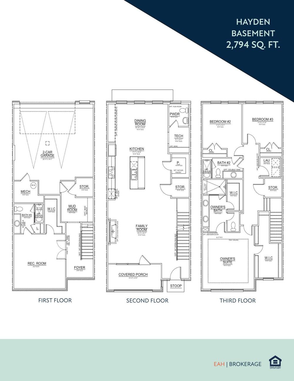 Hayden Basement floor plans