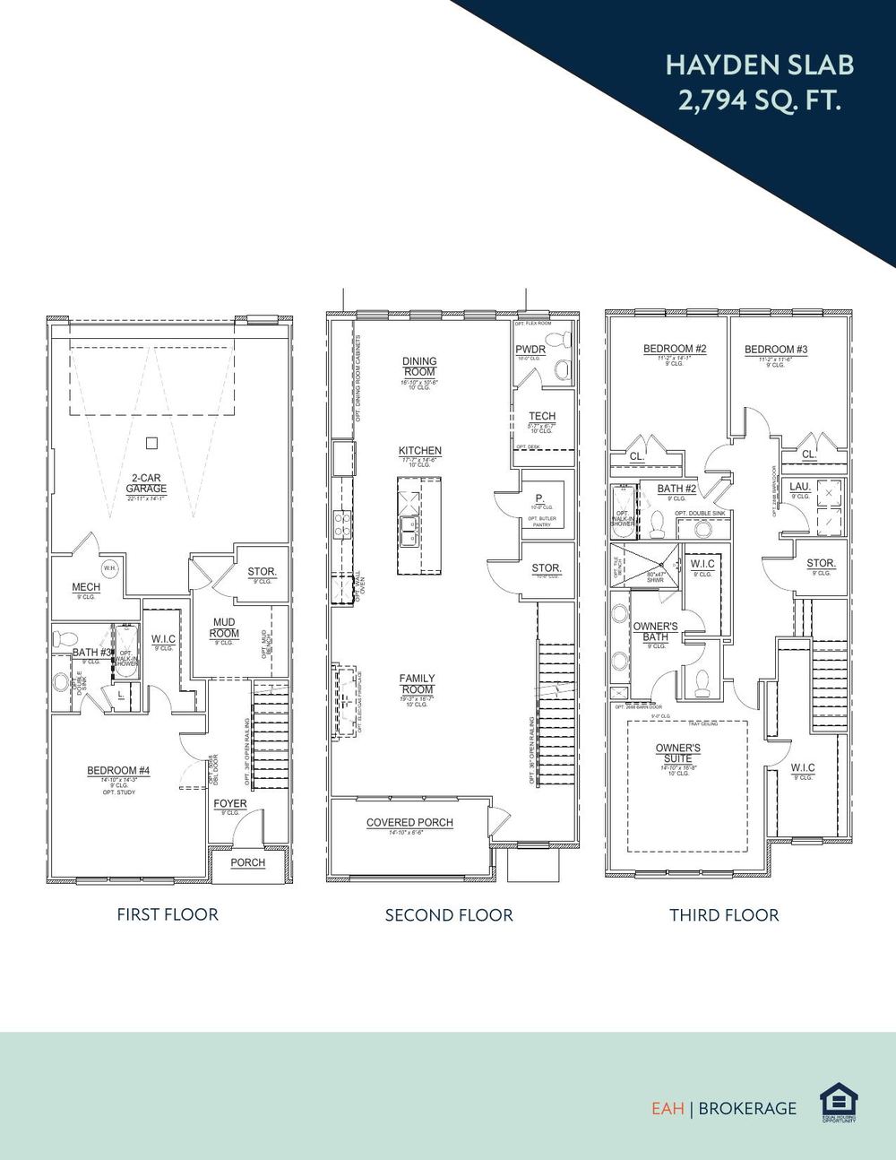 Hayden Slab floor plans